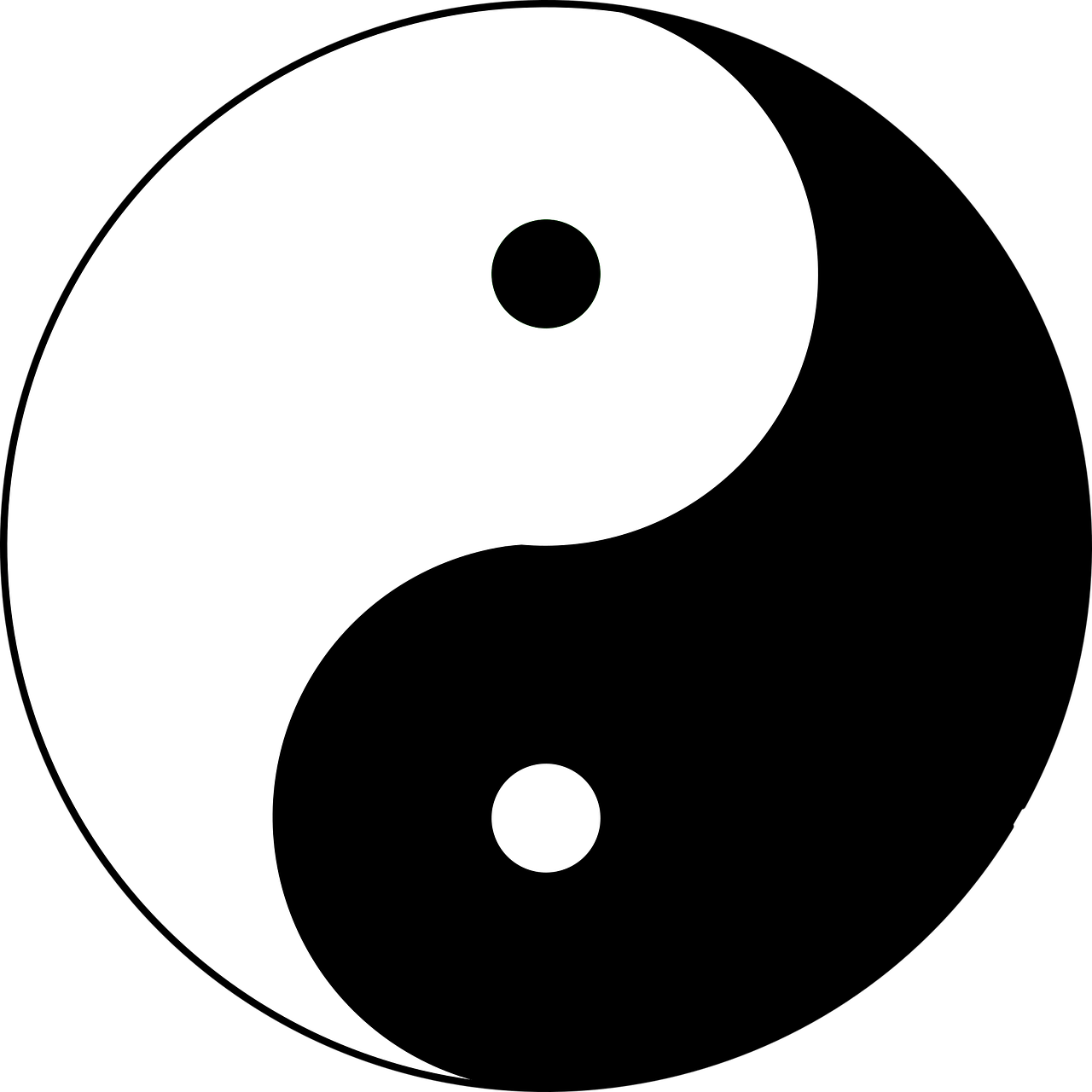 yin yang, symbol, emblem